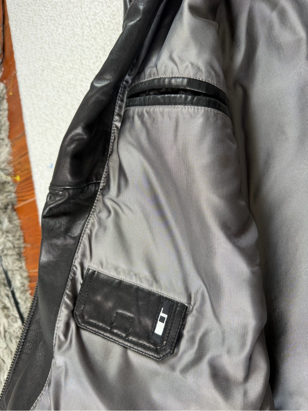 Murano XL Black Genuine Lambskin Leather Jacket 90s Y2K - Picture 13 of 14